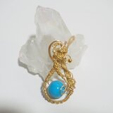 ターコイズカラー（水色）のネックレス♡ハンドメイド