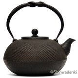 紅蓮堂 葛巻元作 南部鉄器 布団形鉄瓶 みのり 霰文様 1.5L 内面素焼き・酸化被膜仕上 伝統的工芸品の画像