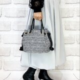 Artigiano＊国産尾州ツィードのraffinato bag「黒」＊By shuu秀[]G1