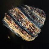 インディゴツィード風猫耳帽子