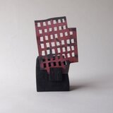 目隠し（木と金属のオブジェ・一輪挿し）