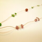 #2 天然石と淡水パールのネックレス