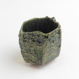 織部　くりぬき　湯呑