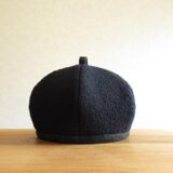 ［セール］てっぺんに輪っか、ベレー帽　ダークネイビー、グレー
