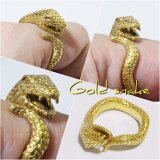 真鍮蛇指輪