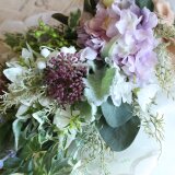 すずらんとあじさいのスワッグ　　造花