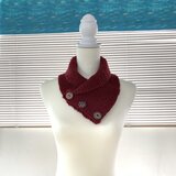 スヌード_立て襟風　ワインレッド