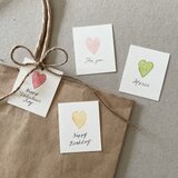 小さなハートのメッセージカード タグ 40枚