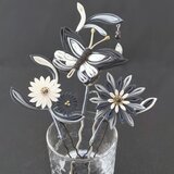 つまみ細工　黒蝶かんざし