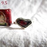 silver ガーネット　原石　リング