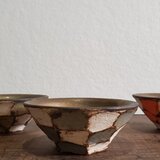 亀甲鎬豆鉢(アンティークブルー)の画像