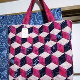 パッチワークキルトバックひし形模様