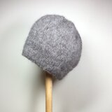 モヘア ニット帽 ・グレー