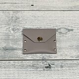 レザーミニケース【牛革　シュリンク　ライトグレー系】