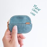 【刻印無料！】ちょっと贅沢なイタリアンレザーのコインケース（ターコイズ）