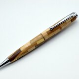 【寄木】(試作品) 手作り木製ボールペン スリムライン CROSS替芯の画像