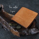【プエブロ】薄い財布【コニャック】カラーオーダー可能！新たな生活やプレゼントに♪高級革を使用！　ミニマリストの方にピッタリ！