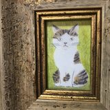 猫(似顔絵も描きます)/フレーム付きの画像