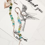 アクアマリンとペリドット☆木の枝ピアス