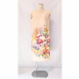 着物リメイクコクーンワンピース／花と鳥／2営業日以内発送・国内送料無料 ／ 2203d01