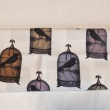 長尺　半幅帯　「ジャックドー　黒丸烏」