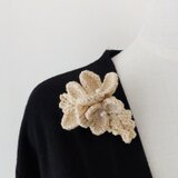 シルク１００％・花のコサージュ