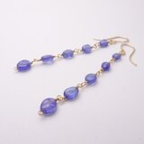 タンザナイトのラインピアス１