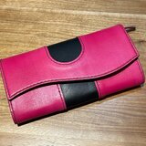 ロングウォレット(ストライプ)Pink/Black