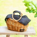 antique*大人カゴバッグ*本革*アラログ*かごバッグ*牛革*レザー*