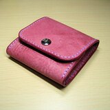 【受注製作】コインケース　ボックス型　本革総手縫い