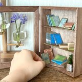 レイアウト出来る　ミニチュア　魔法の本棚