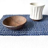 藍の裂き織りティーマット