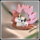 「水蓮」お花ひな　＃かわいい木工飾りの画像