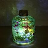 『はじまりの森』プリザーブドフラワーとクリスタルのメルヘンハーバリウムライトの画像