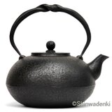 日本民藝館展入選作品 紅蓮堂 葛巻元作 南部鉄器 布団形鉄瓶 みのり（黒仕上げ）1.5L ハンドメイド 伝統的工芸品の画像