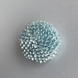 ビーズクロッシェ　ブローチ『ブルー』