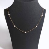 【K18製】養殖アコヤ真珠ネックレス　40cm　CH399