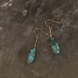 ターコイズコッパードロップピアス