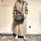 限定生産!! リメイクトートSS！（ヌバック調レザーブラウン×金具スクラッチゴールド）