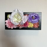 ウォール シェルフ アート フレーム フラワー　