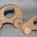 ☆期間限定　Sale＆送料無料☆　木の「香り」と「ぬくもり」を感じる『ひのきのくるま　大小セット』