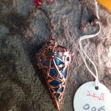 0005 青赤銅　パワーレジン　ロケット式ペンデュラム　4.5㍉　赤銅製　美麗箱付