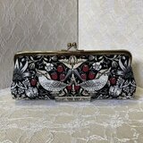 ウィリアムモリス　いちご泥棒　がま口　ペンケース【口金ゴールド】