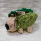 ☆☆ 　なみすけ　あみぐるみ（小）キーホルダー付き ハンドメイド 杉並区　☆☆の画像