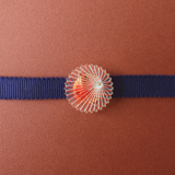 華やかな紅白×ゴールドの帯留め【三分紐用】／上品な和装アクセサリー／糸まき手鞠の帯留め／ギフト対応