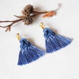 耳飾り（イヤリング） フリンジ Type.B ロイヤルブルー