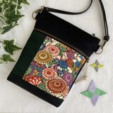 着物リメイク　マチ５㎝ポシェット　紅型　花柄　ハンドメイド　