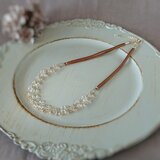 再販:クリスタルのナチュラルネックレス:天然石,革ひも