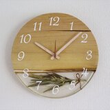 小さな世界が見えるかも？　直径30cm　木とレジンの掛け時計　resin30F-10