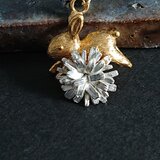 うさぎとたんぽぽのネックレス